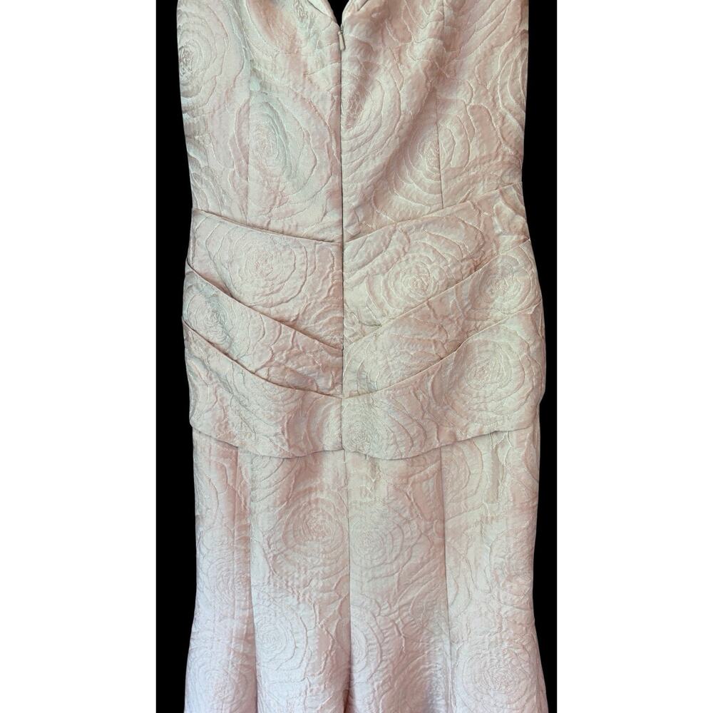 Terani Couture Womens Pink Blush Off Shoulder Jacquard Mermaid Formal Gown Sz. 6 - Picture 7 of 12